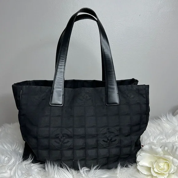 100% Authentic Pre-owned Chanel Nylon Black Tote Bag, 13.5x10x6 - Picture 2 of 16